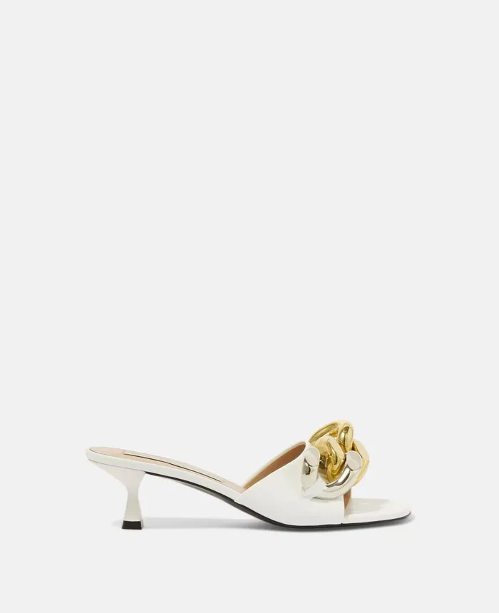 Stella McCartney Falabella Heel Slides White Women Heels