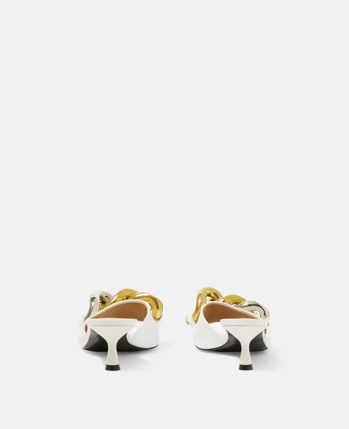 Stella McCartney Falabella Heel Slides White Women Heels