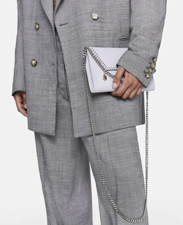 Stella McCartney Falabella Mini Crossbody Bag Ice Grey Women Mini Bags And Clutches Stella McCartney Falabella Mini Crossbody Bag Ice Grey Women Mini Bags And Clutches