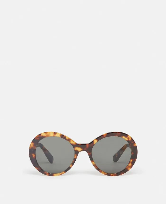 Stella McCartney Falabella Pin Round Sunglasses Shiny Light Havana Women Sunglasses Stella McCartney Falabella Pin Round Sunglasses Shiny Light Havana Women Sunglasses