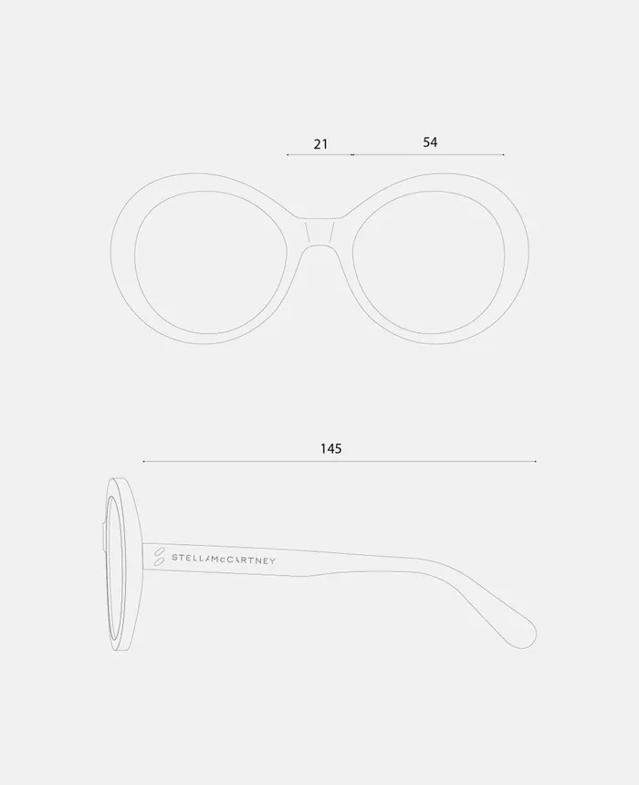 Stella McCartney Falabella Pin Round Sunglasses Shiny Light Havana Women Sunglasses Stella McCartney Falabella Pin Round Sunglasses Shiny Light Havana Women Sunglasses