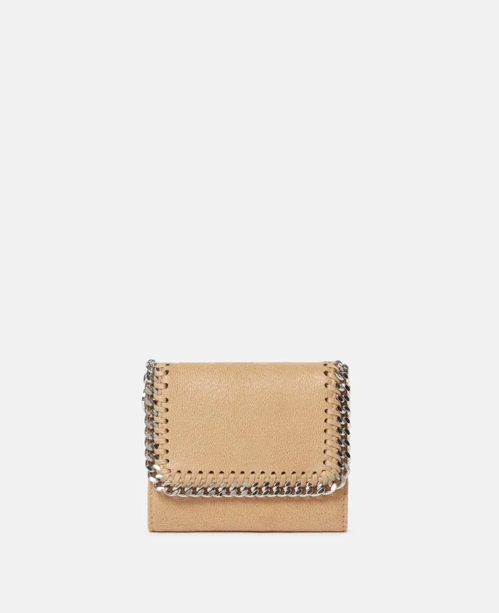 Stella McCartney Falabella Small Flap Wallet Fawn Women Compact Wallets