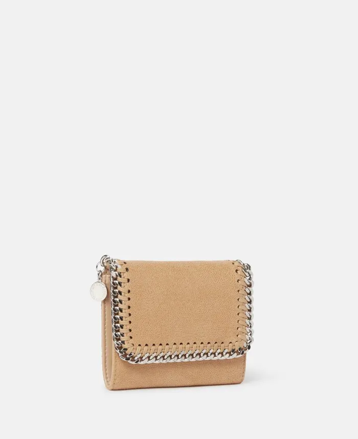 Stella McCartney Falabella Small Flap Wallet Fawn Women Compact Wallets