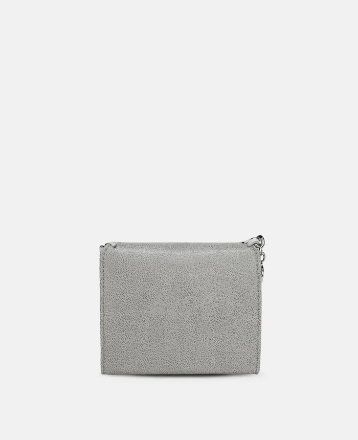Stella McCartney Falabella Small Flap Wallet Grey Women Compact Wallets