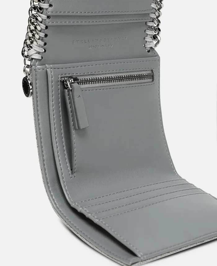 Stella McCartney Falabella Small Flap Wallet Grey Women Compact Wallets