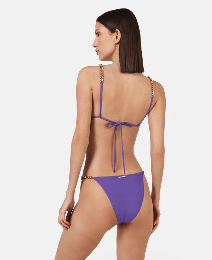 Stella McCartney Falabella Triangle Bikini Top Violet Women Swimwear