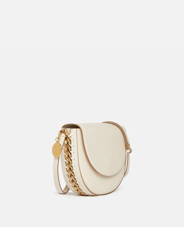 Stella McCartney Frayme Medium Flap Shoulder Bag White Women Mini Bags And Clutches Stella McCartney Frayme Medium Flap Shoulder Bag White Women Mini Bags And Clutches