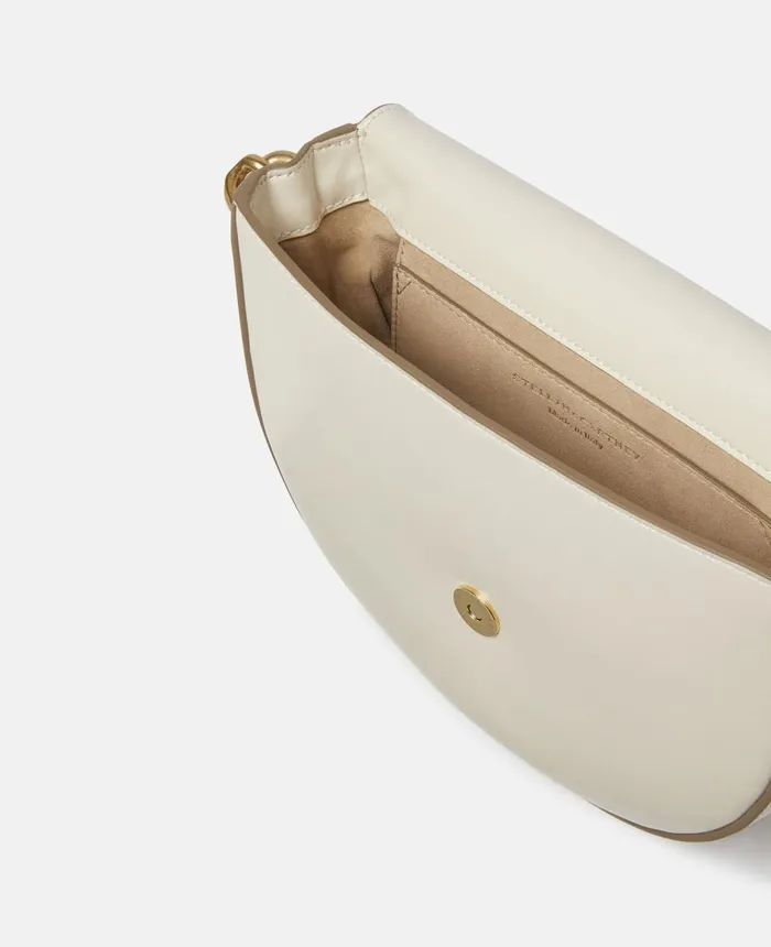 Stella McCartney Frayme Medium Flap Shoulder Bag White Women Mini Bags And Clutches Stella McCartney Frayme Medium Flap Shoulder Bag White Women Mini Bags And Clutches