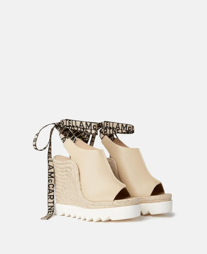 Stella McCartney Gaia Alter Mat Peeptoe Wedge Espadrilles Sand Women Espadrilles Stella McCartney Gaia Alter Mat Peeptoe Wedge Espadrilles Sand Women Espadrilles