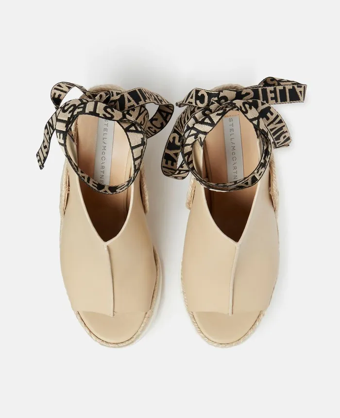Stella McCartney Gaia Alter Mat Peeptoe Wedge Espadrilles Sand Women Espadrilles Stella McCartney Gaia Alter Mat Peeptoe Wedge Espadrilles Sand Women Espadrilles