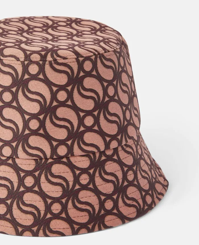 Stella McCartney SWave Bucket Hat Burgundy Women Hats And Scarves