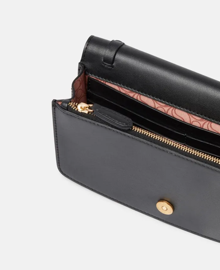 Stella McCartney SWave Crystal Hotfix Wallet On Strap Ultra Black Women Mini Bags And Clutches Stella McCartney SWave Crystal Hotfix Wallet On Strap Ultra Black Women Mini Bags And Clutches