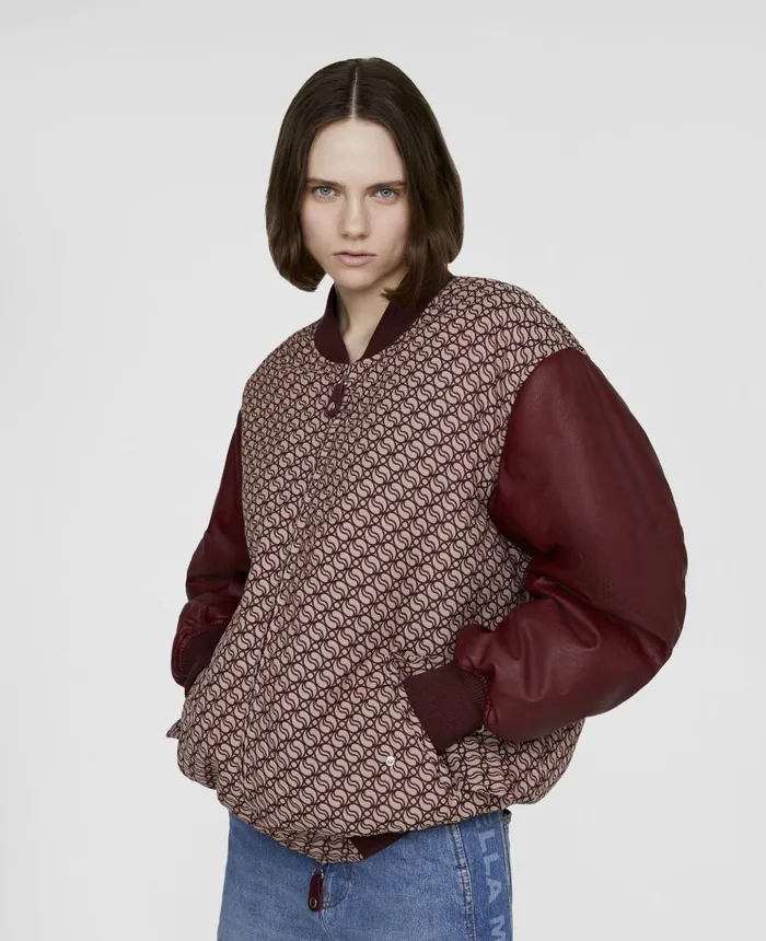 Stella McCartney SWave Jacquard Bomber Jacket Hazelrose Women Coats And Jackets Stella McCartney SWave Jacquard Bomber Jacket Hazelrose Women Coats And Jackets