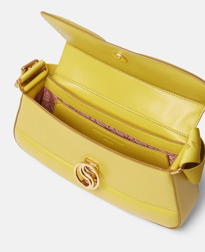 Stella McCartney SWave Padded Shoulder Bag Lime Green Women TopHandle Bags