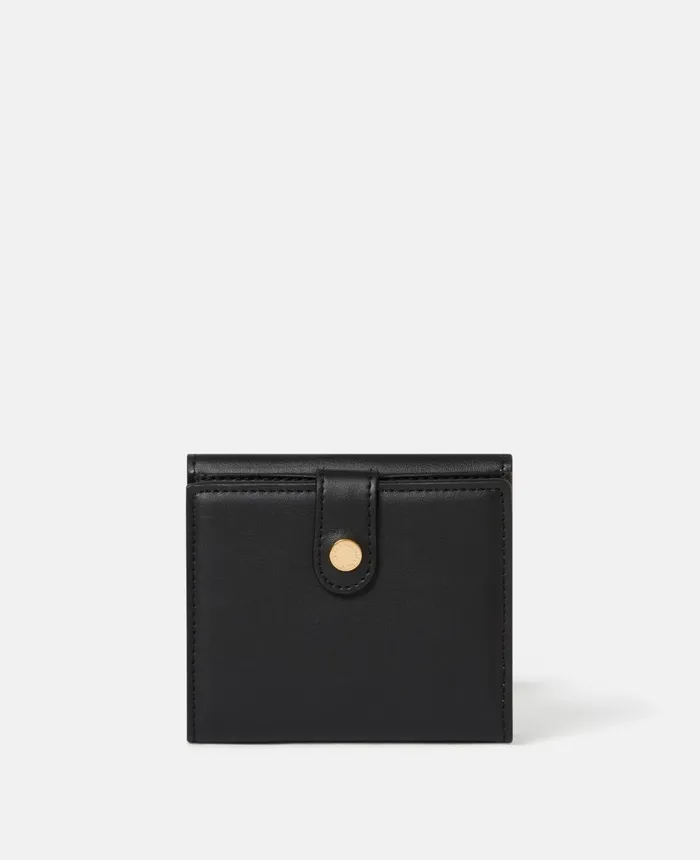 Stella McCartney SWave Small Flap Wallet Black Women Compact Wallets