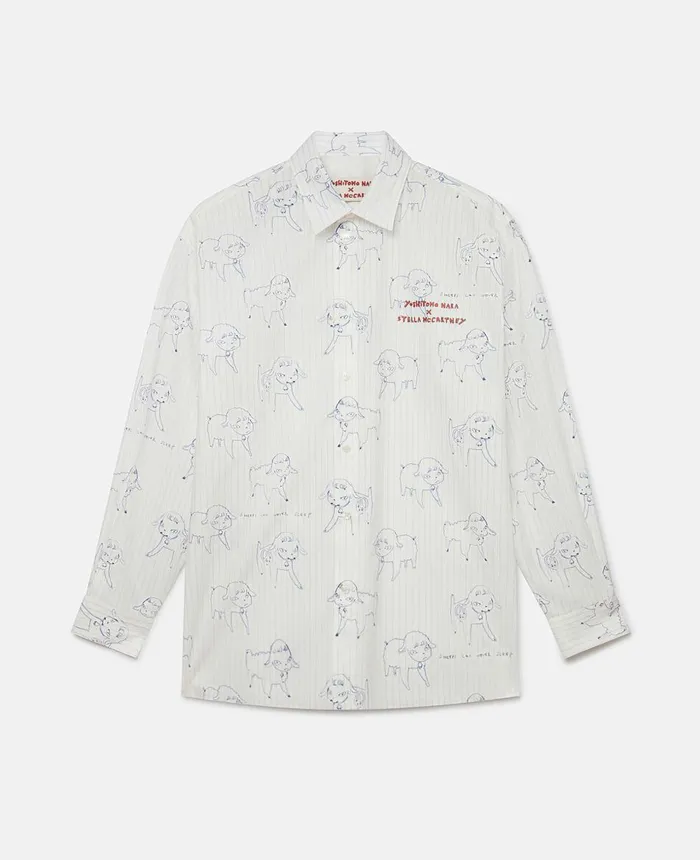 Stella McCartney Sheep Can Never Sleep Print Shirt Multicolour White WomenMen Shirts Stella McCartney Sheep Can Never Sleep Print Shirt Multicolour White WomenMen Shirts
