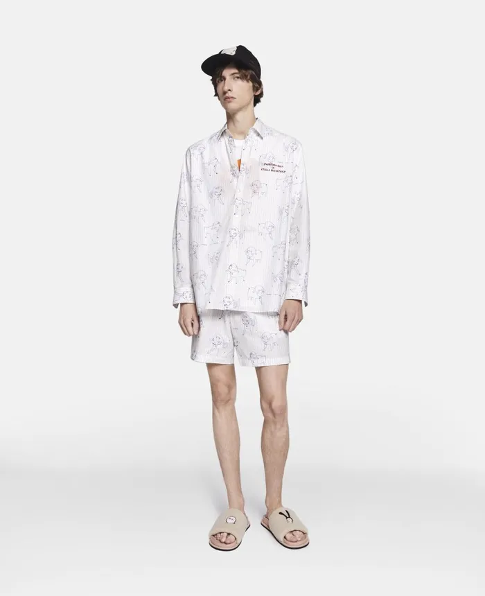 Stella McCartney Sheep Can Never Sleep Print Shirt Multicolour White WomenMen Shirts Stella McCartney Sheep Can Never Sleep Print Shirt Multicolour White WomenMen Shirts