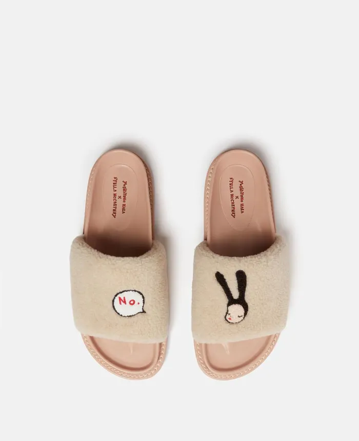 Stella McCartney Signature Little Black Bunny Slides Mens039 Vanilla WomenMen Shoes Stella McCartney Signature Little Black Bunny Slides Mens039 Vanilla WomenMen Shoes