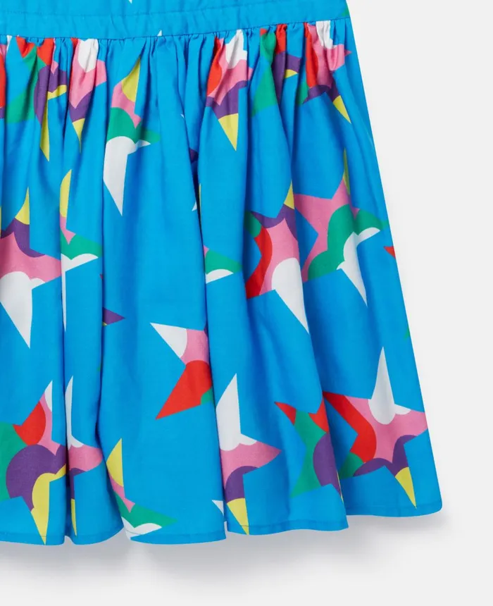 Stella McCartney Star Print Sleeveless Shirt Dress Blue Kids Dresses and Jumpsuits Stella McCartney Star Print Sleeveless Shirt Dress Blue Kids Dresses and Jumpsuits