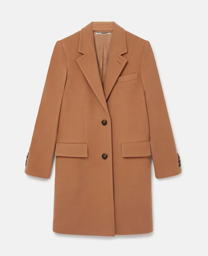 Stella McCartney Stella Iconics Structured SingleBreasted Coat Camel Women Coats And Jackets Stella McCartney Stella Iconics Structured SingleBreasted Coat Camel Women Coats And Jackets