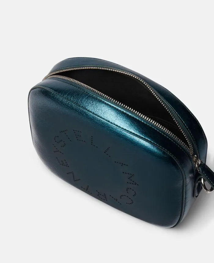 Stella McCartney Stella Logo Mini Bag Peacock Blue Women Mini Bags And Clutches Stella McCartney Stella Logo Mini Bag Peacock Blue Women Mini Bags And Clutches
