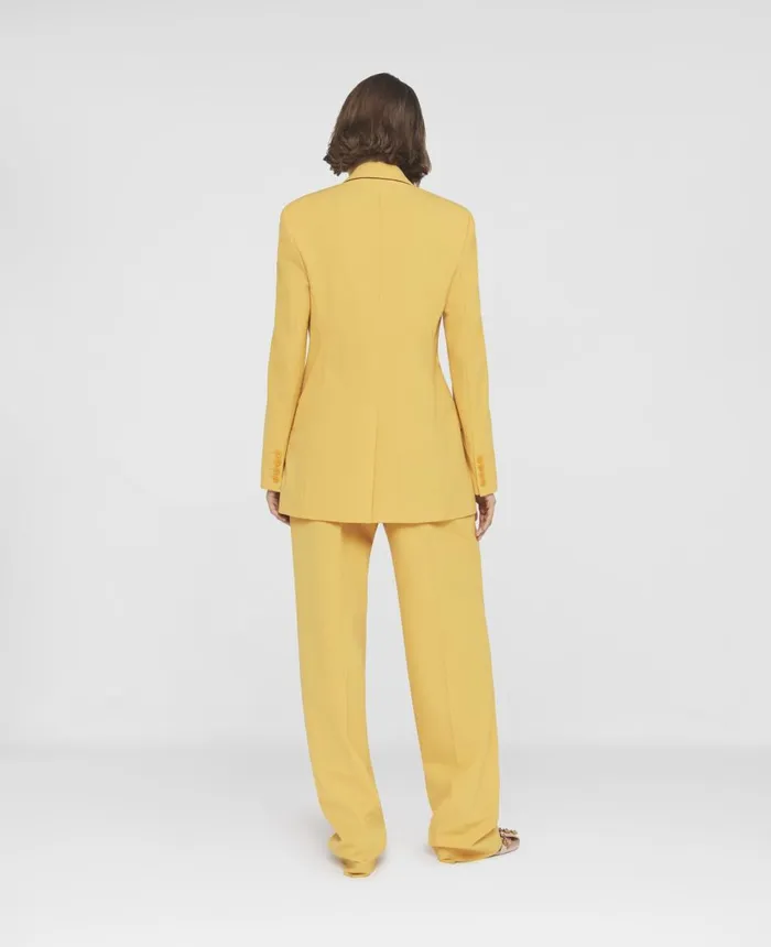 Stella McCartney Wool Twill SingleBreasted Blazer Sunflower Yellow Women Tailoring Stella McCartney Wool Twill SingleBreasted Blazer Sunflower Yellow Women Tailoring