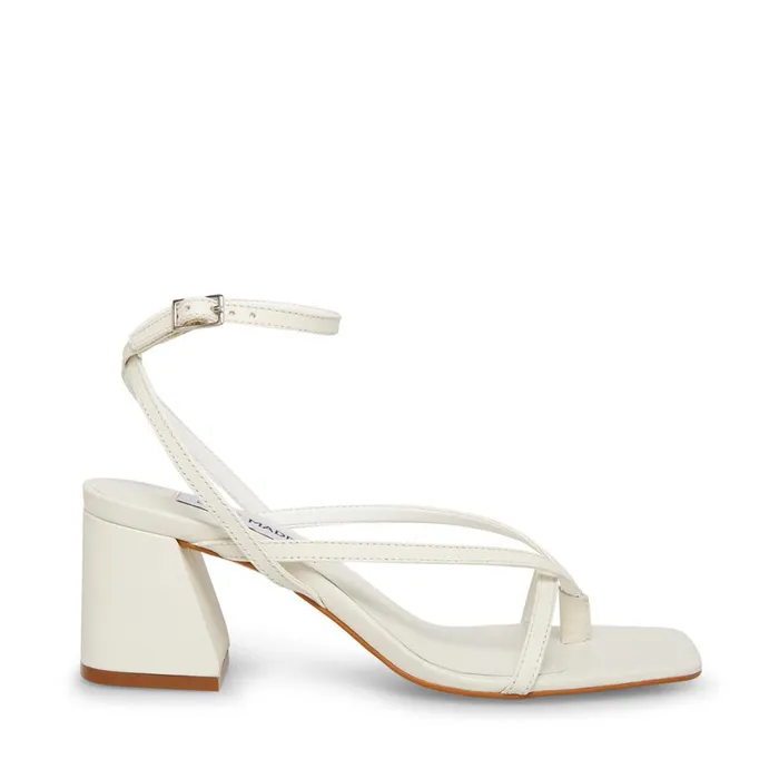 Steve Madden Alaina Bone Leather Womens Sandals