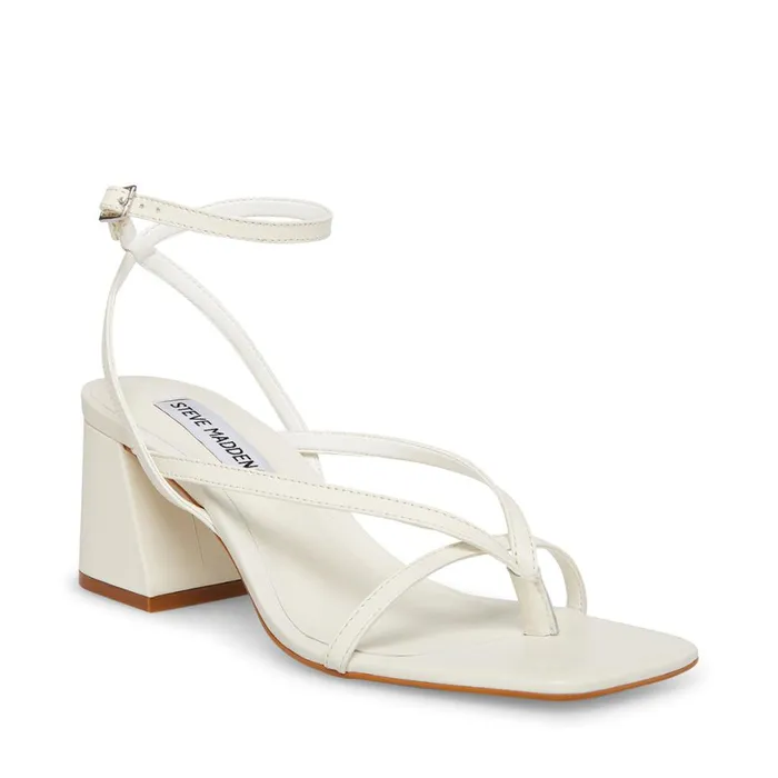 Steve Madden Alaina Bone Leather Womens Sandals