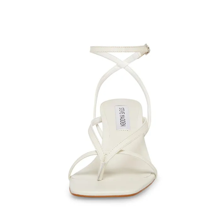 Steve Madden Alaina Bone Leather Womens Sandals