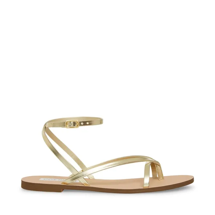Steve Madden Amuse Gold Womens Sandals