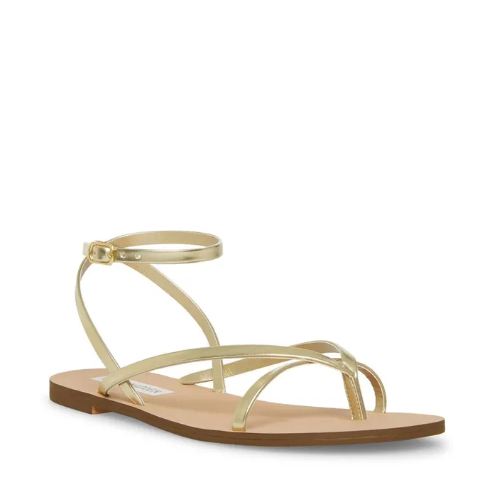 Steve Madden Amuse Gold Womens Sandals