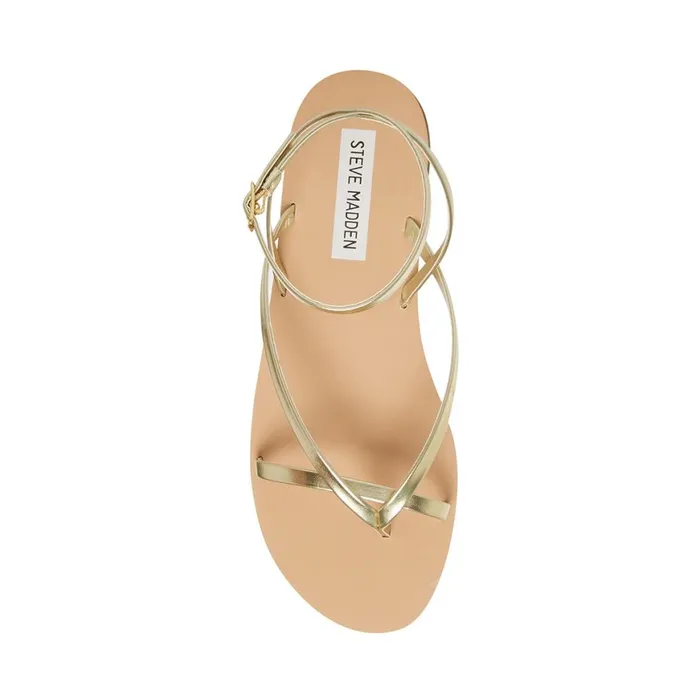 Steve Madden Amuse Gold Womens Sandals
