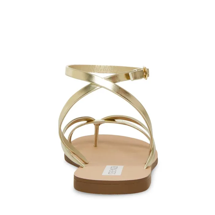 Steve Madden Amuse Gold Womens Sandals