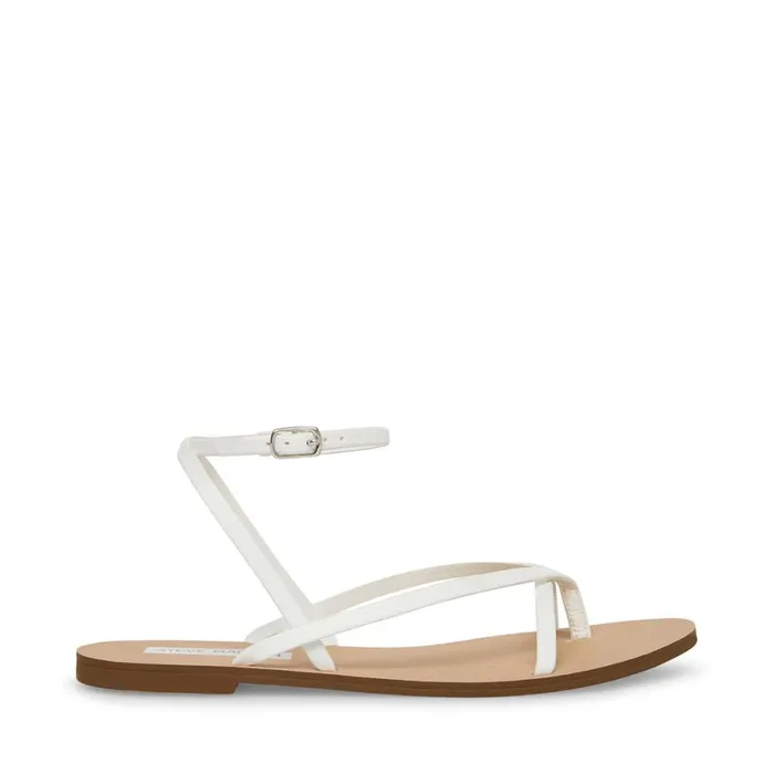 Steve Madden Amuse White Womens Sandals