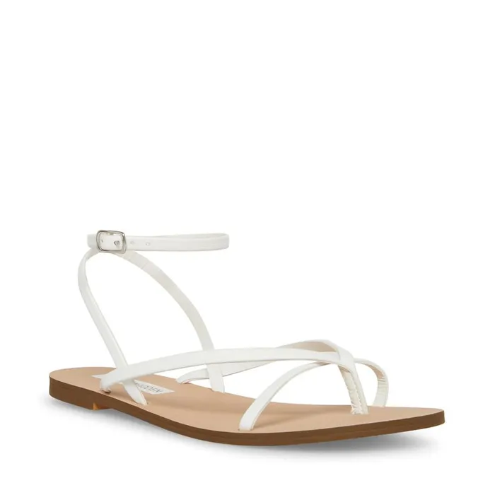 Steve Madden Amuse White Womens Sandals