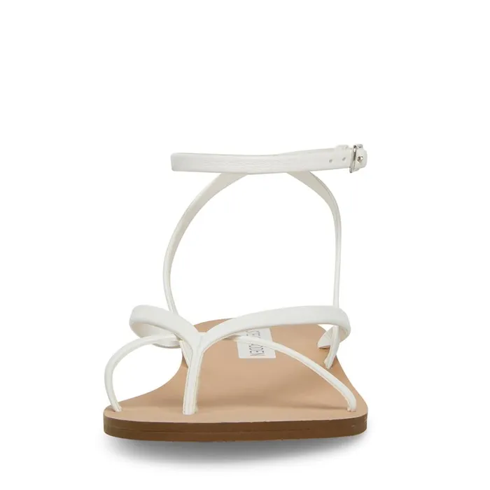 Steve Madden Amuse White Womens Sandals