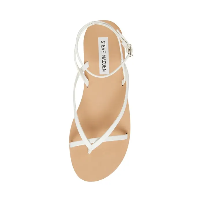 Steve Madden Amuse White Womens Sandals