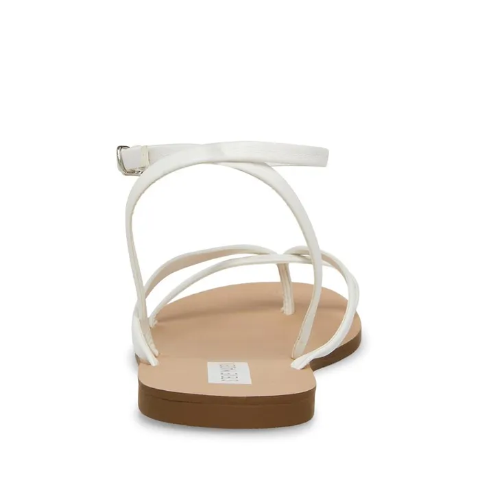 Steve Madden Amuse White Womens Sandals