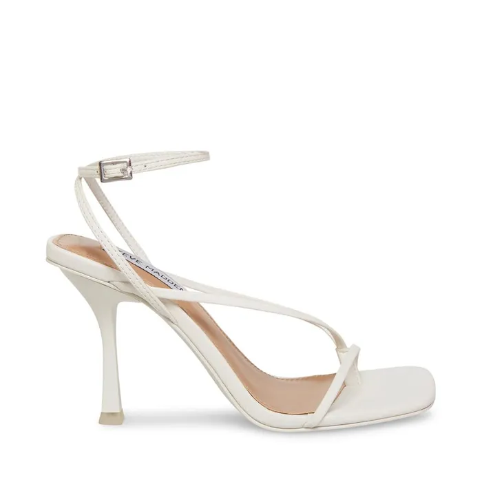 Steve Madden Annie White Womens Heels