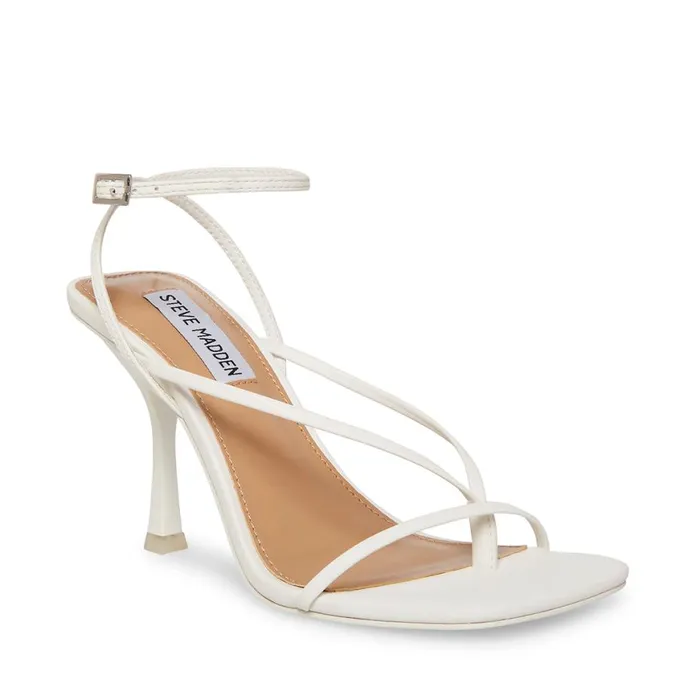 Steve Madden Annie White Womens Heels