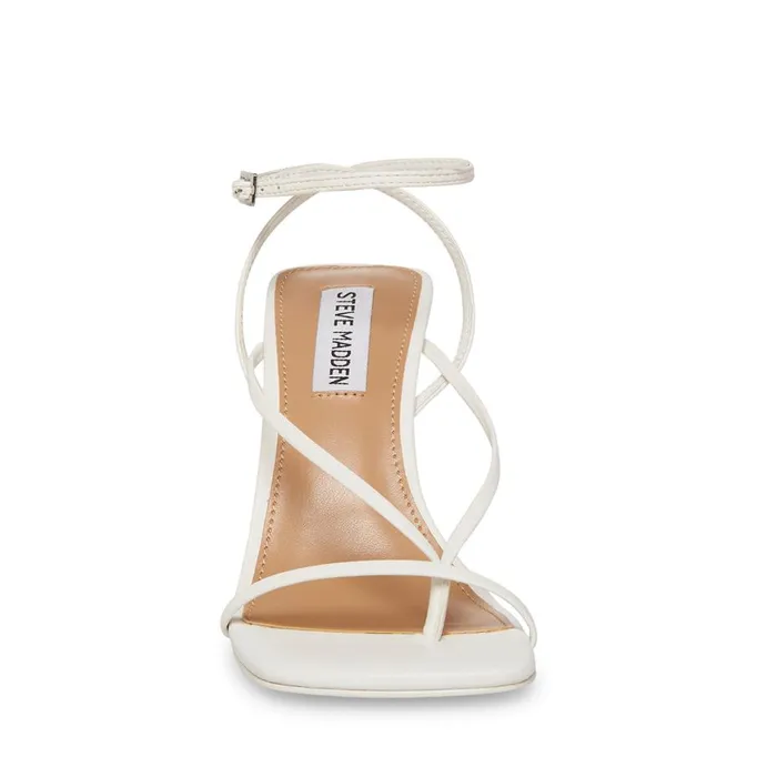 Steve Madden Annie White Womens Heels