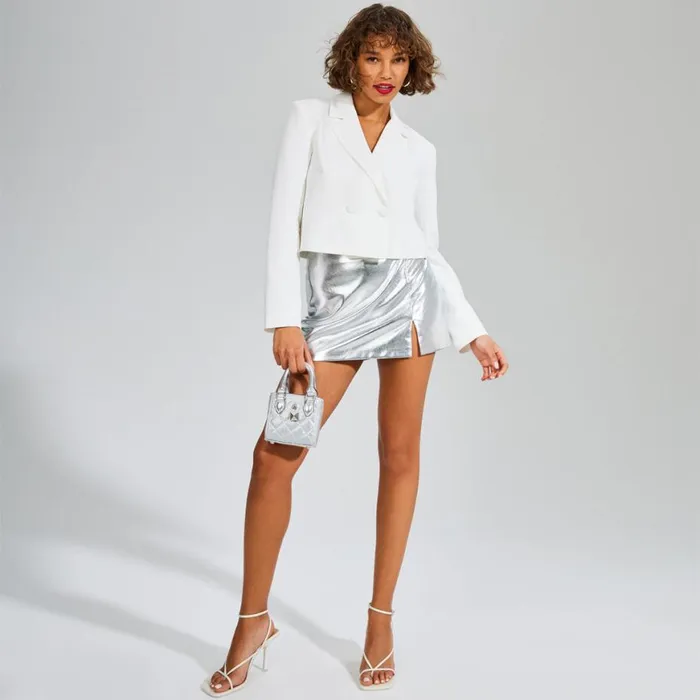 Steve Madden Annie White Womens Heels