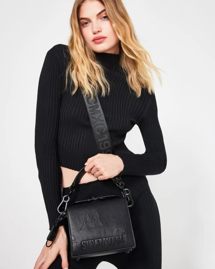 Steve Madden BkromeX BlackBlack Womens Crossbody Bags