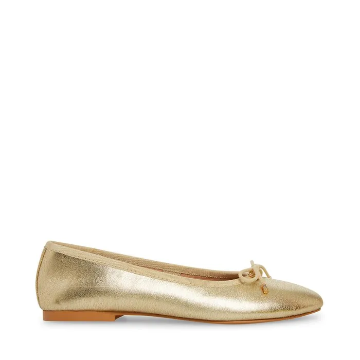 Steve Madden Blossoms Gold Womens Loafers and Flats