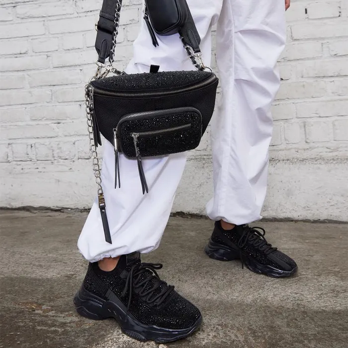 Steve Madden Bmaxima Black Womens Crossbody Bags Steve Madden Bmaxima Black Womens Crossbody Bags