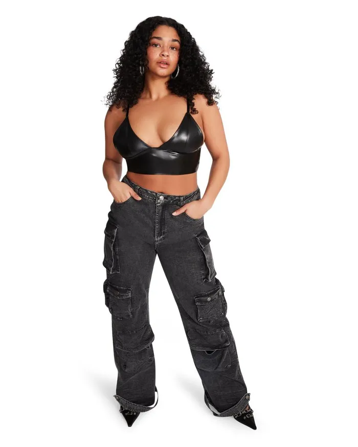 Steve Madden Brody Pant Black Denim Womens Bottoms