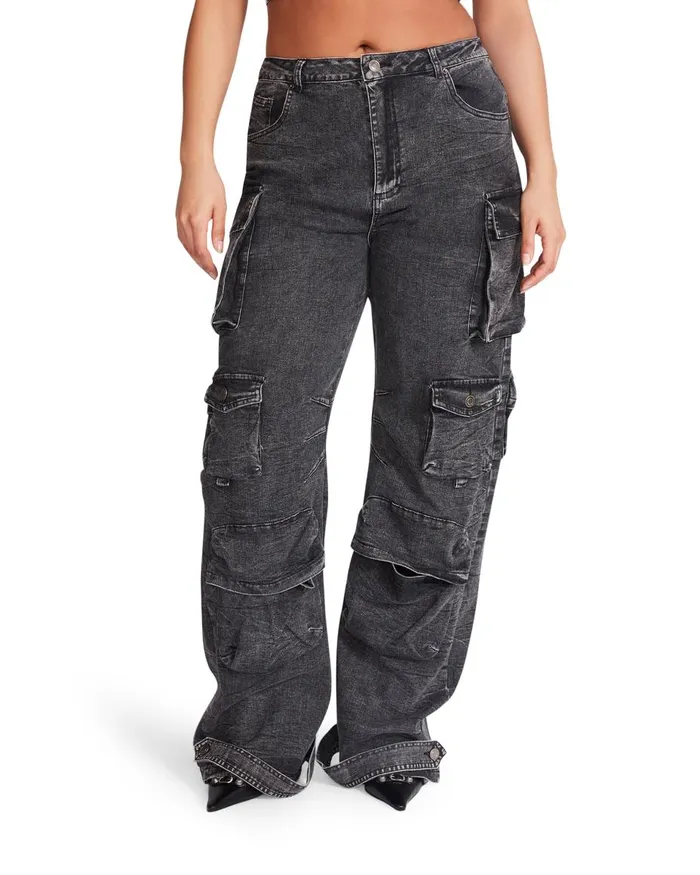 Steve Madden Brody Pant Black Denim Womens Bottoms