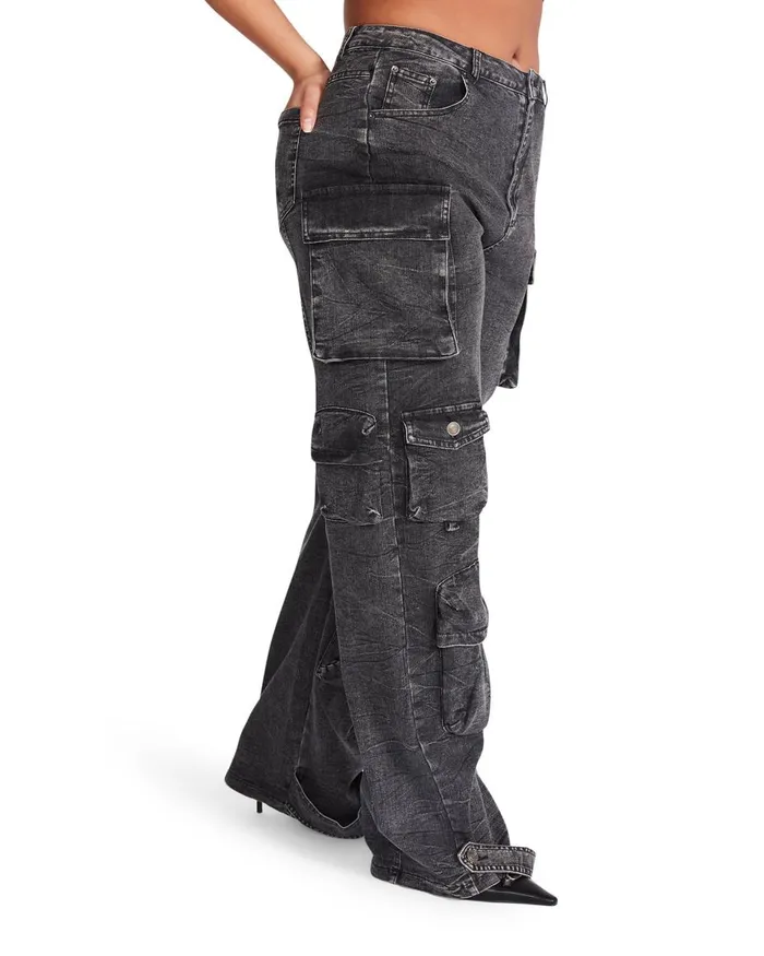 Steve Madden Brody Pant Black Denim Womens Bottoms