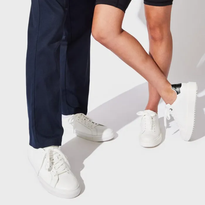Steve Madden Catcher White Black Womens Sneakers