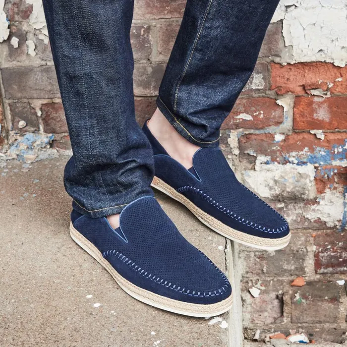 Steve Madden Caydenn Navy Suede Mens Casual